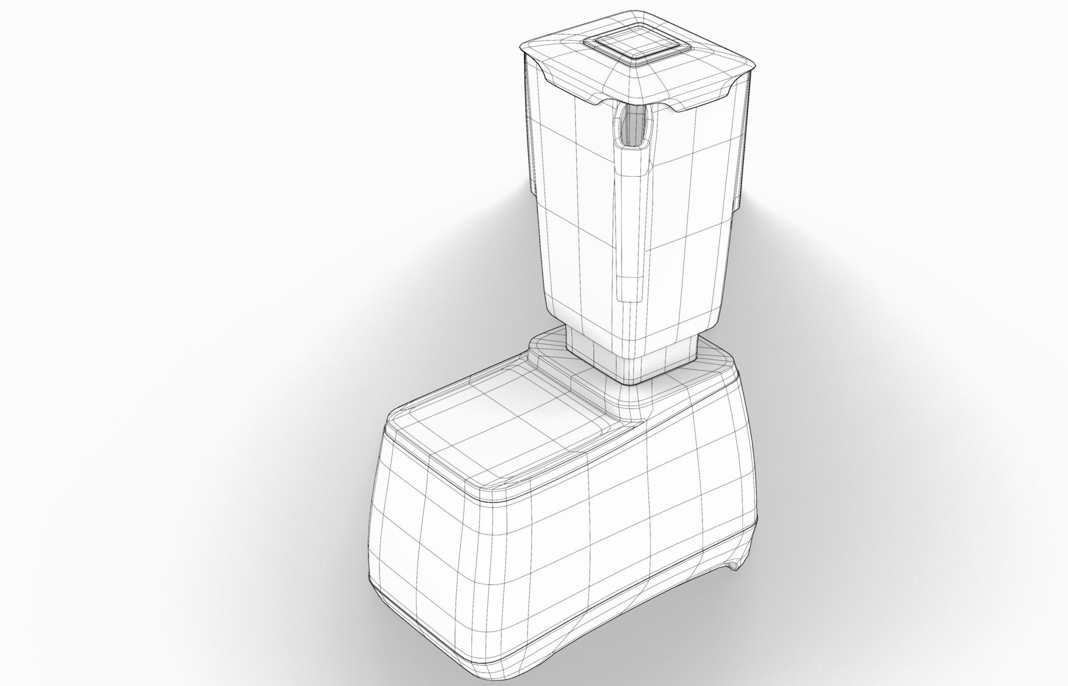 Kitchen Blender Blendtec Low-poly 3D model_6