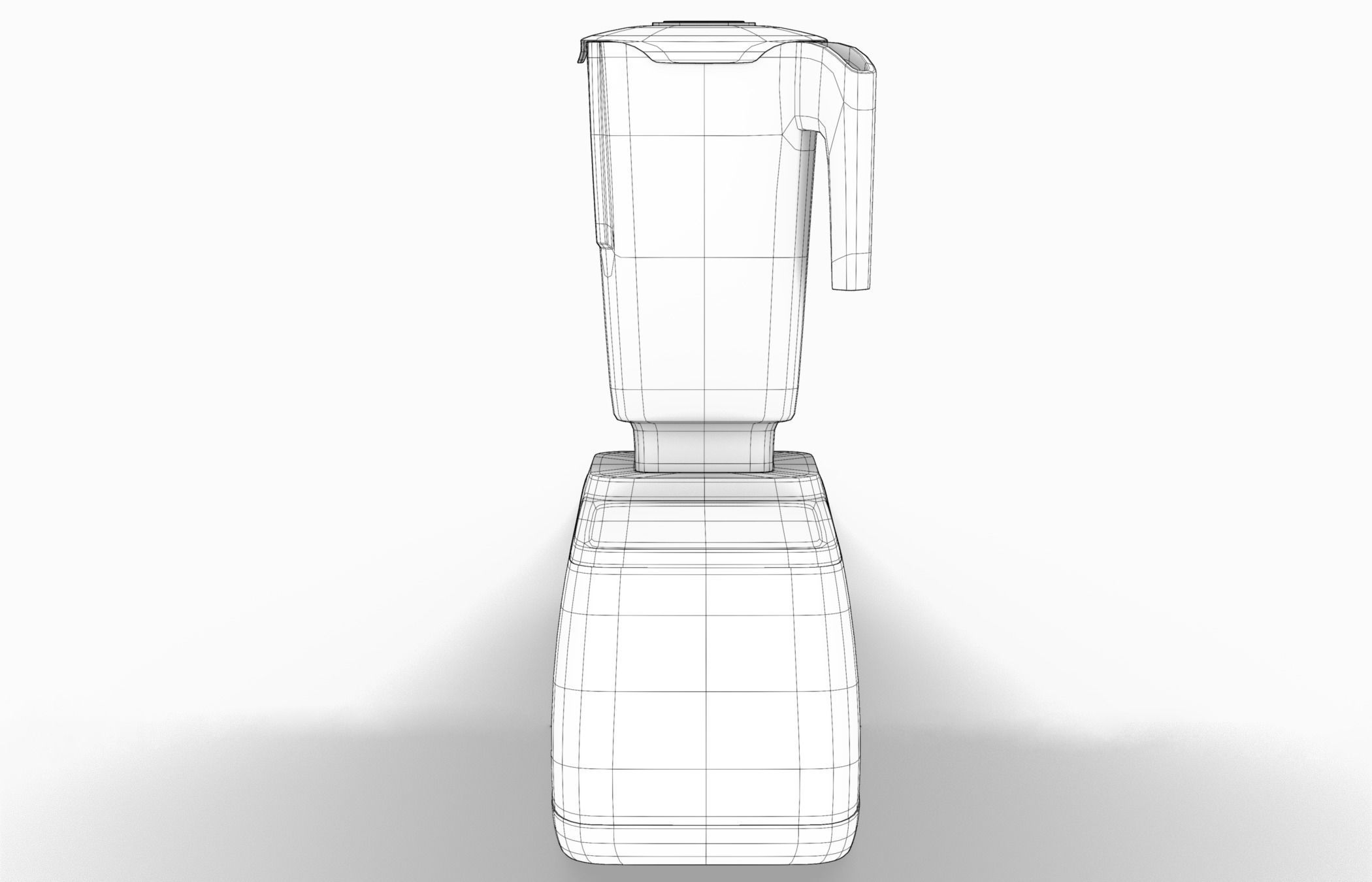 Kitchen Blender Blendtec Low-poly 3D model_5