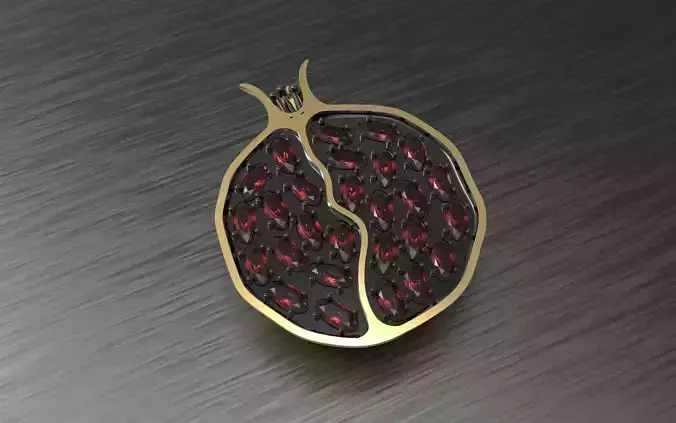 Pomegranate Pendant 3D print model