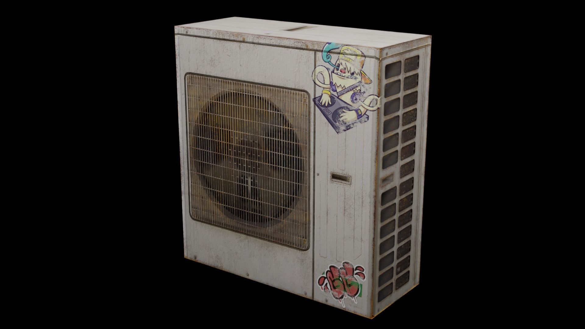 Air Conditioner Low-poly 3D model_9