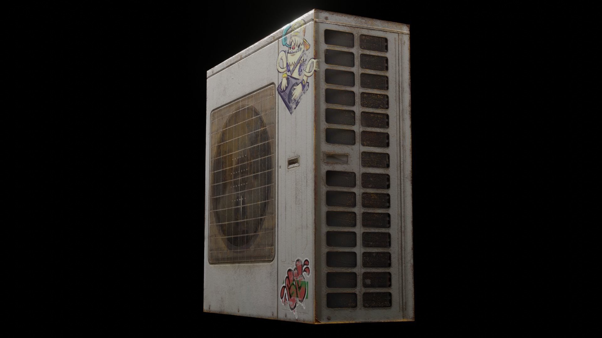 Air Conditioner Low-poly 3D model_15