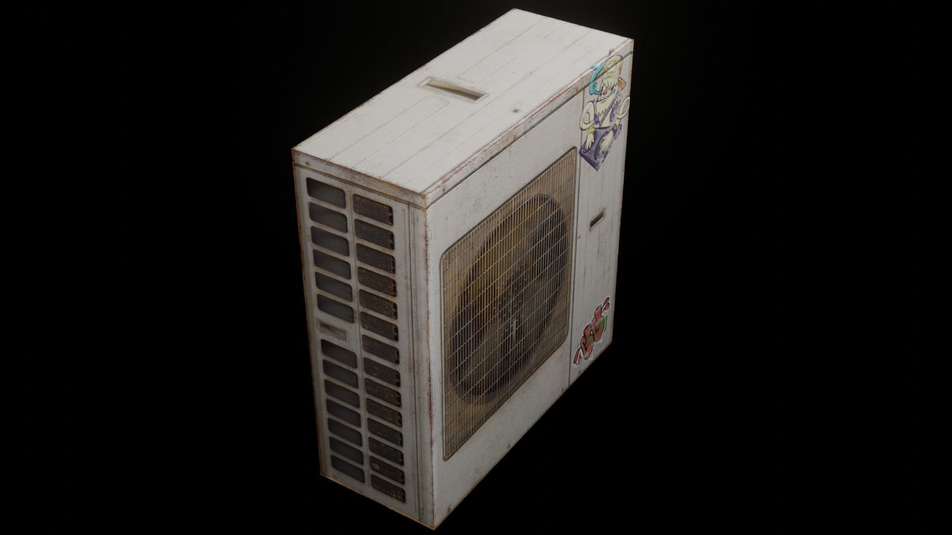 Air Conditioner Low-poly 3D model_14