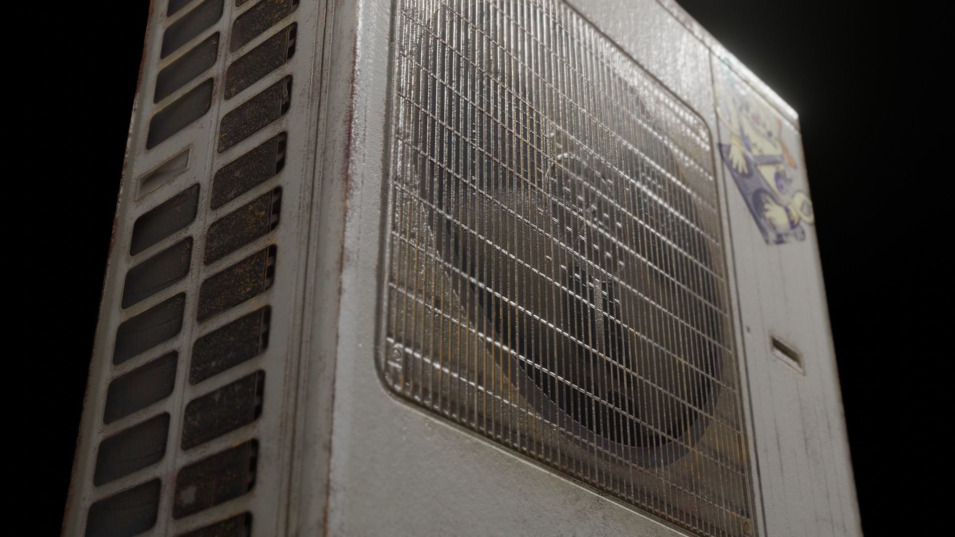 Air Conditioner Low-poly 3D model_2