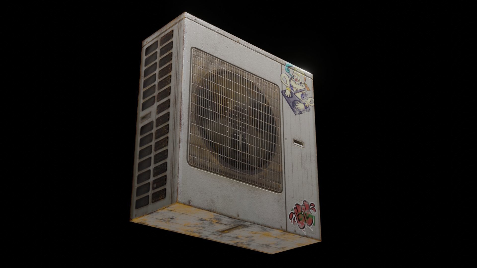 Air Conditioner Low-poly 3D model_1
