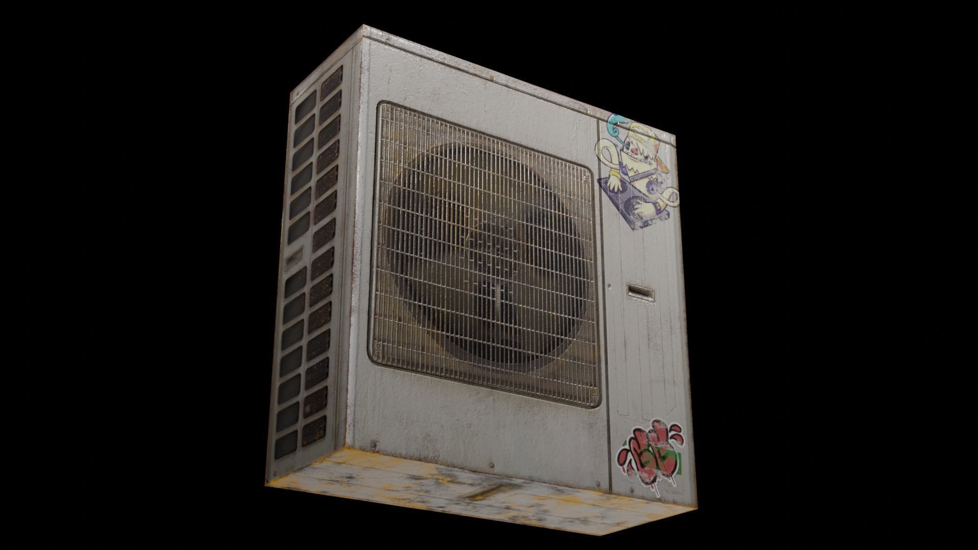 Air Conditioner Low-poly 3D model_5