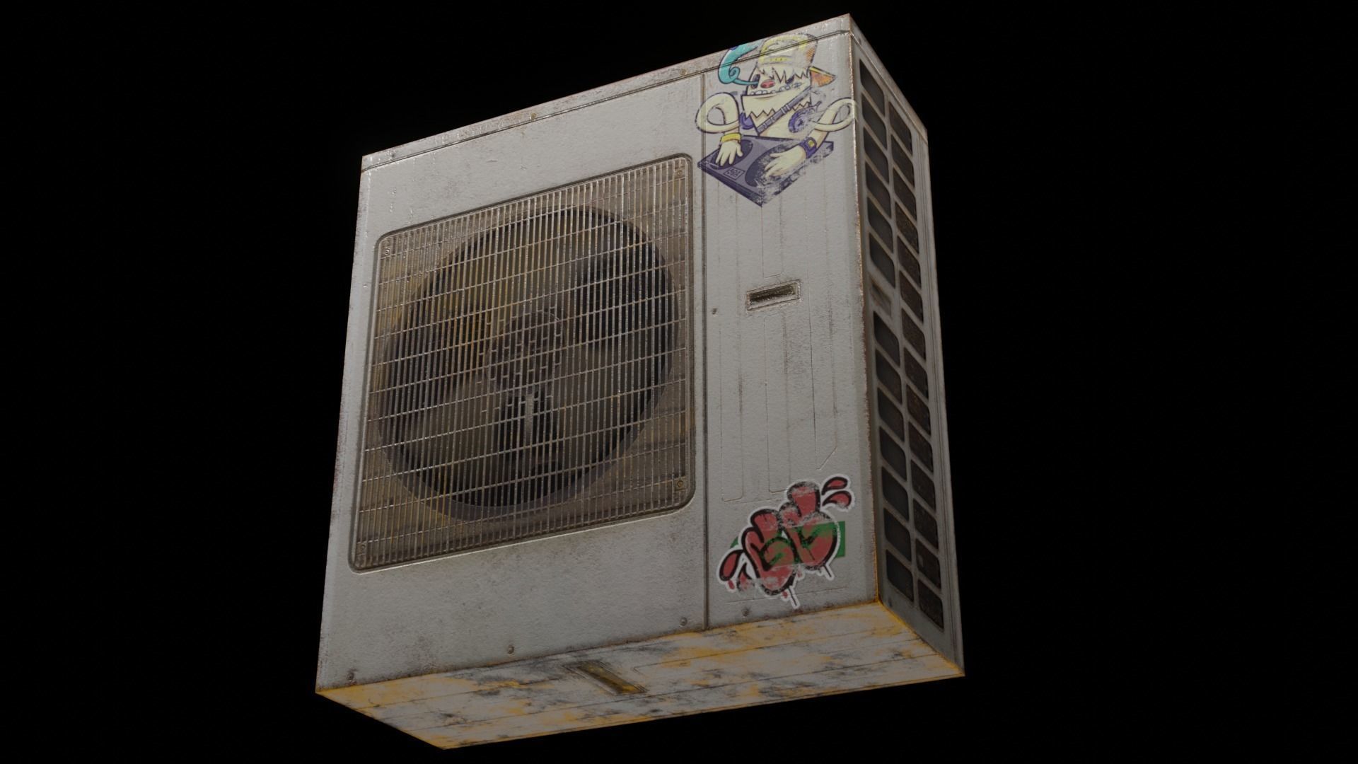 Air Conditioner Low-poly 3D model_12