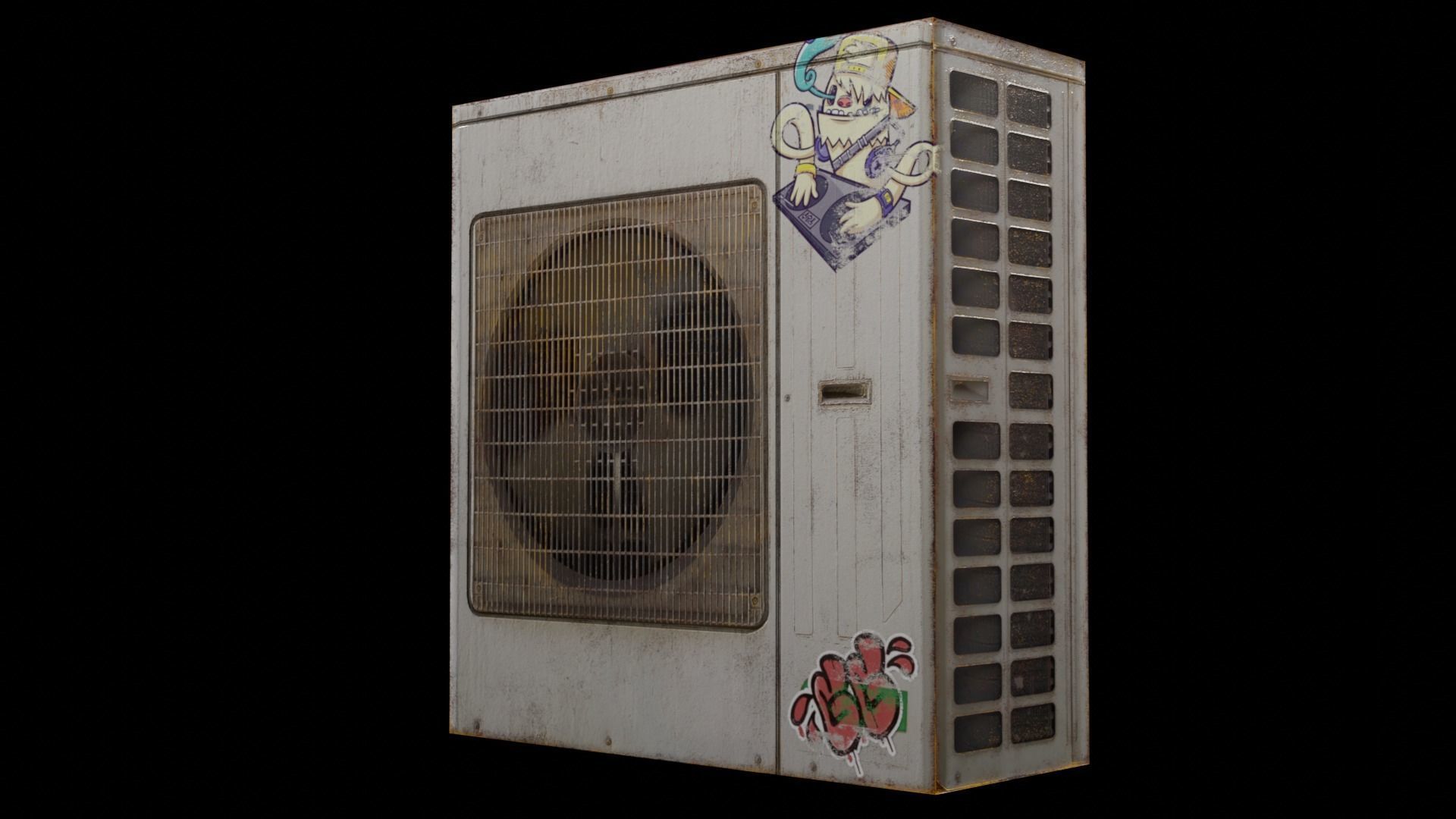 Air Conditioner Low-poly 3D model_6