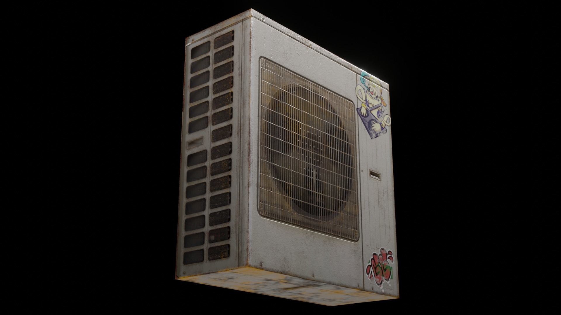 Air Conditioner Low-poly 3D model_4