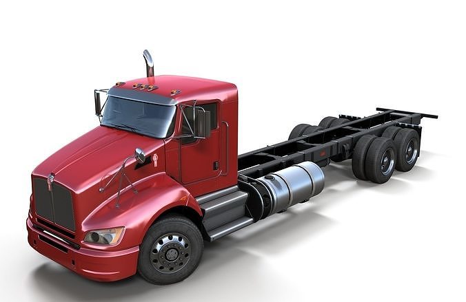 Kenworth t440 Cab Chassis truck Low-poly 3D model