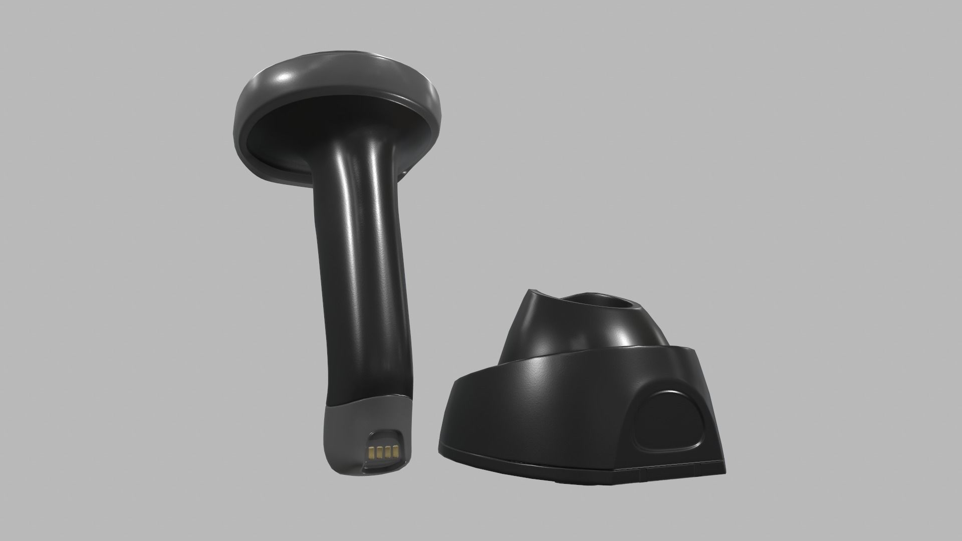 Game Ready Barcode Scanner Low-poly 3D model_3