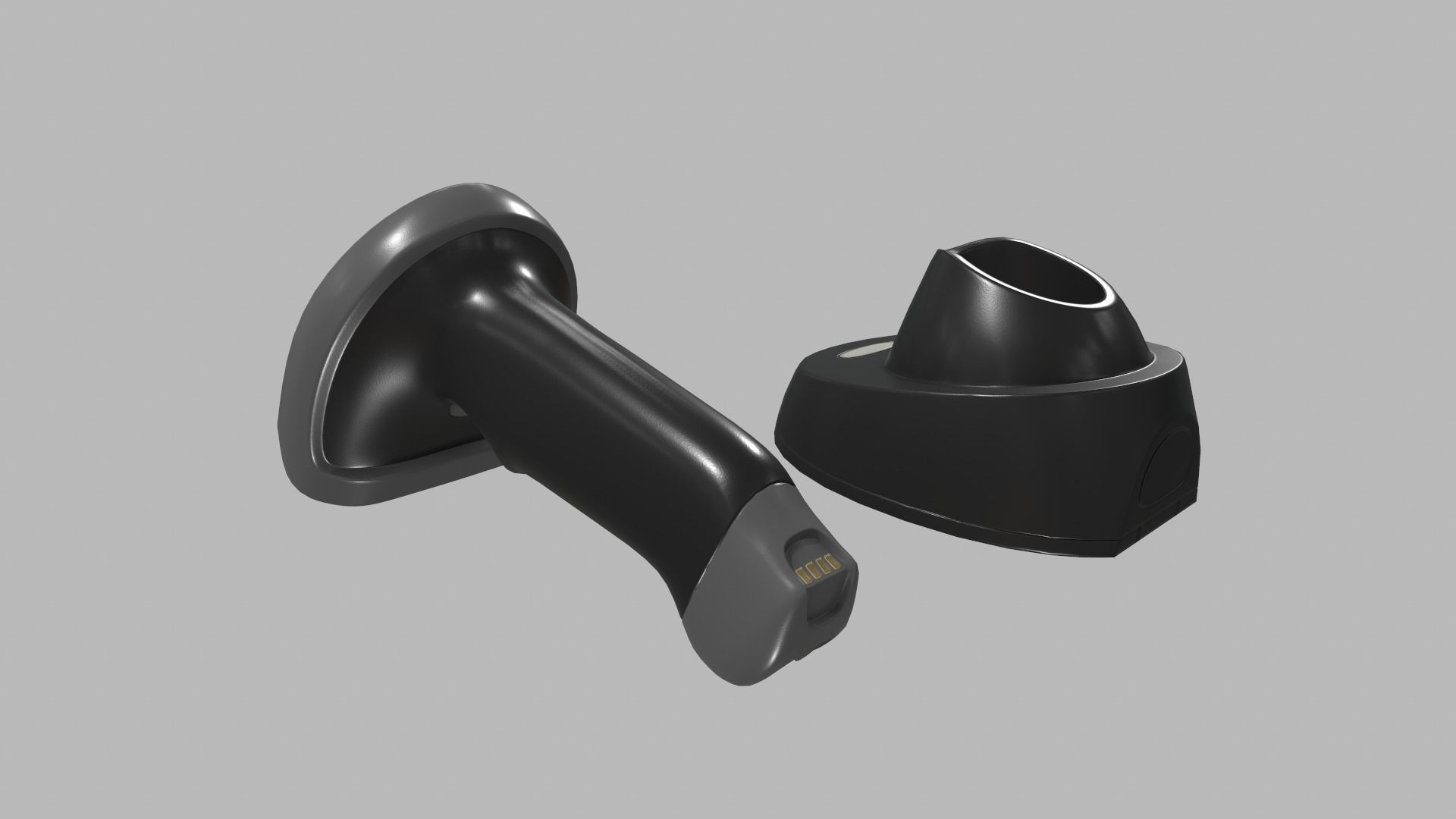 Game Ready Barcode Scanner Low-poly 3D model_8