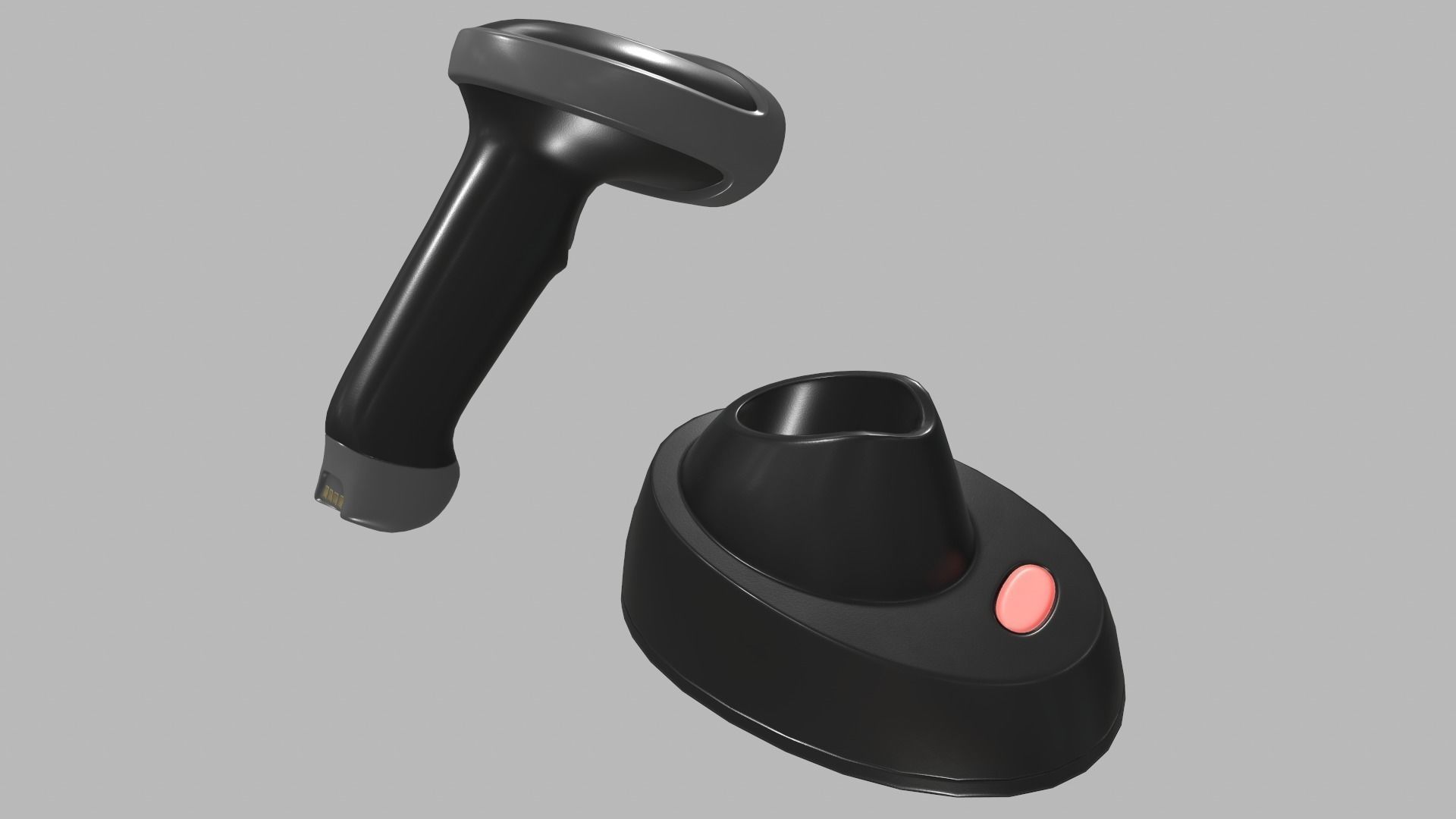 Game Ready Barcode Scanner Low-poly 3D model_14