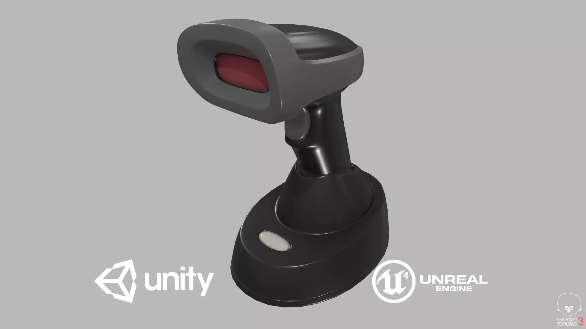 Game Ready Barcode Scanner Low-poly 3D model_0