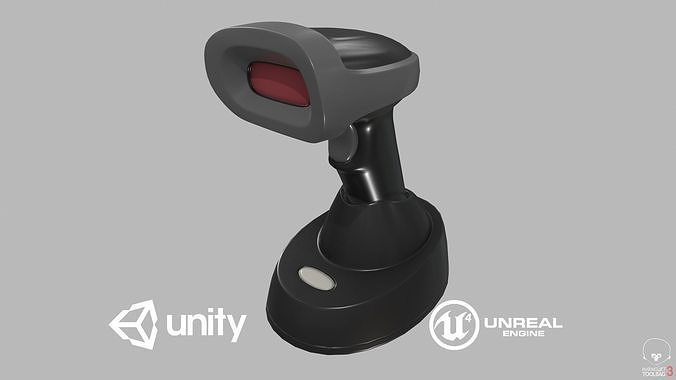 Game Ready Barcode Scanner Low-poly 3D model