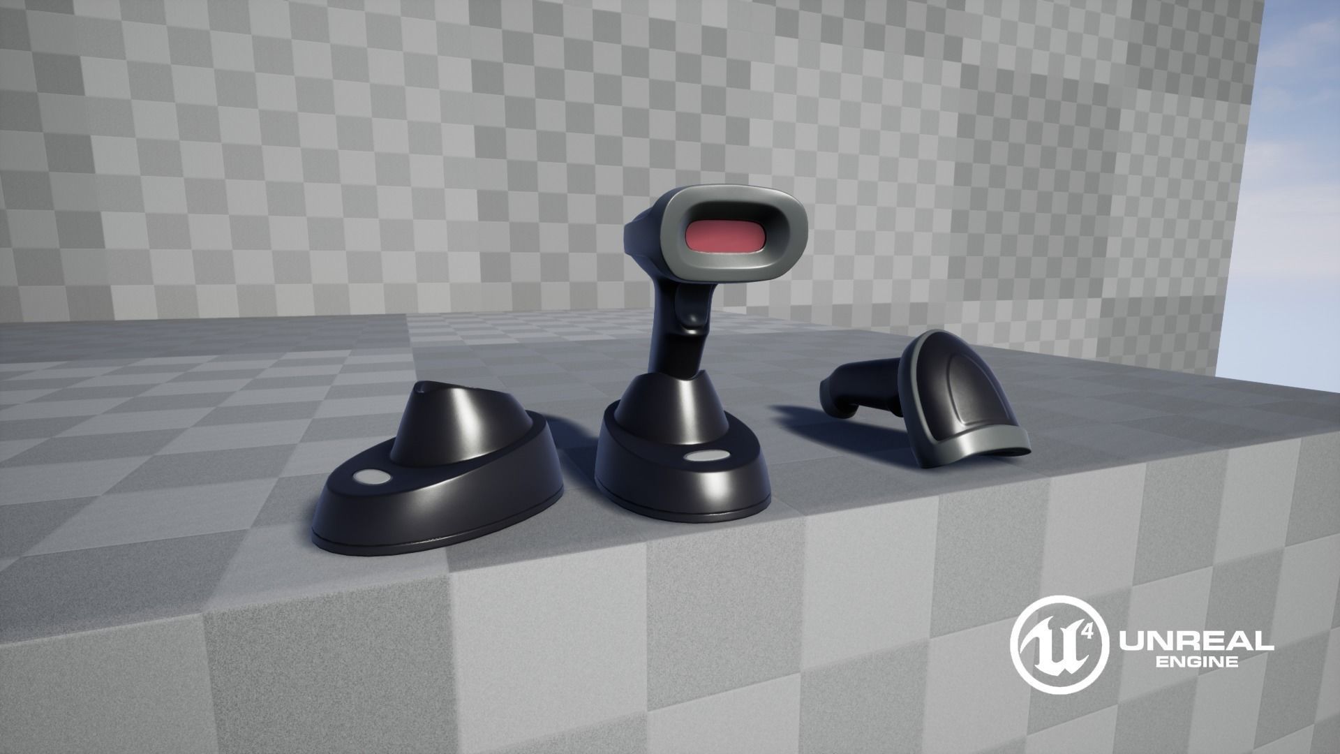 Game Ready Barcode Scanner Low-poly 3D model_21