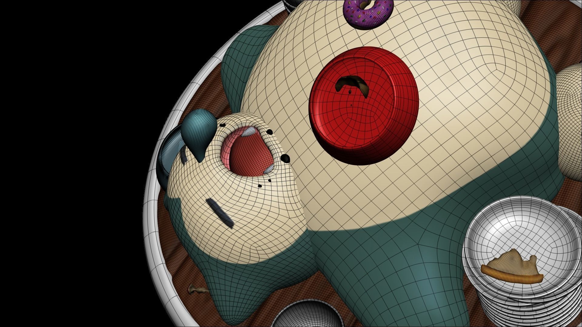 Snorlax in pokeball statue 3D model_2