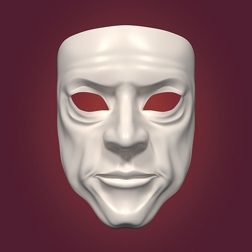 Anonymous Mask Low-poly 3D model