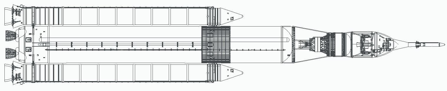 NASA Space Launch System Full Staging and Interior 3D print model_24