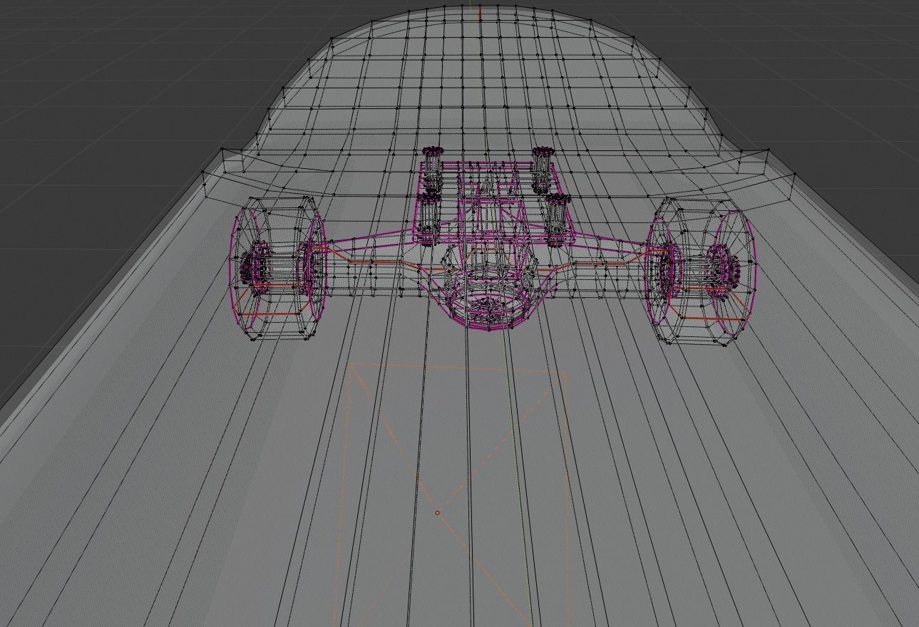 Skateboard in brick floor 3D model_2