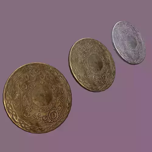 Medieval Lapel Pin Design Three  3D model