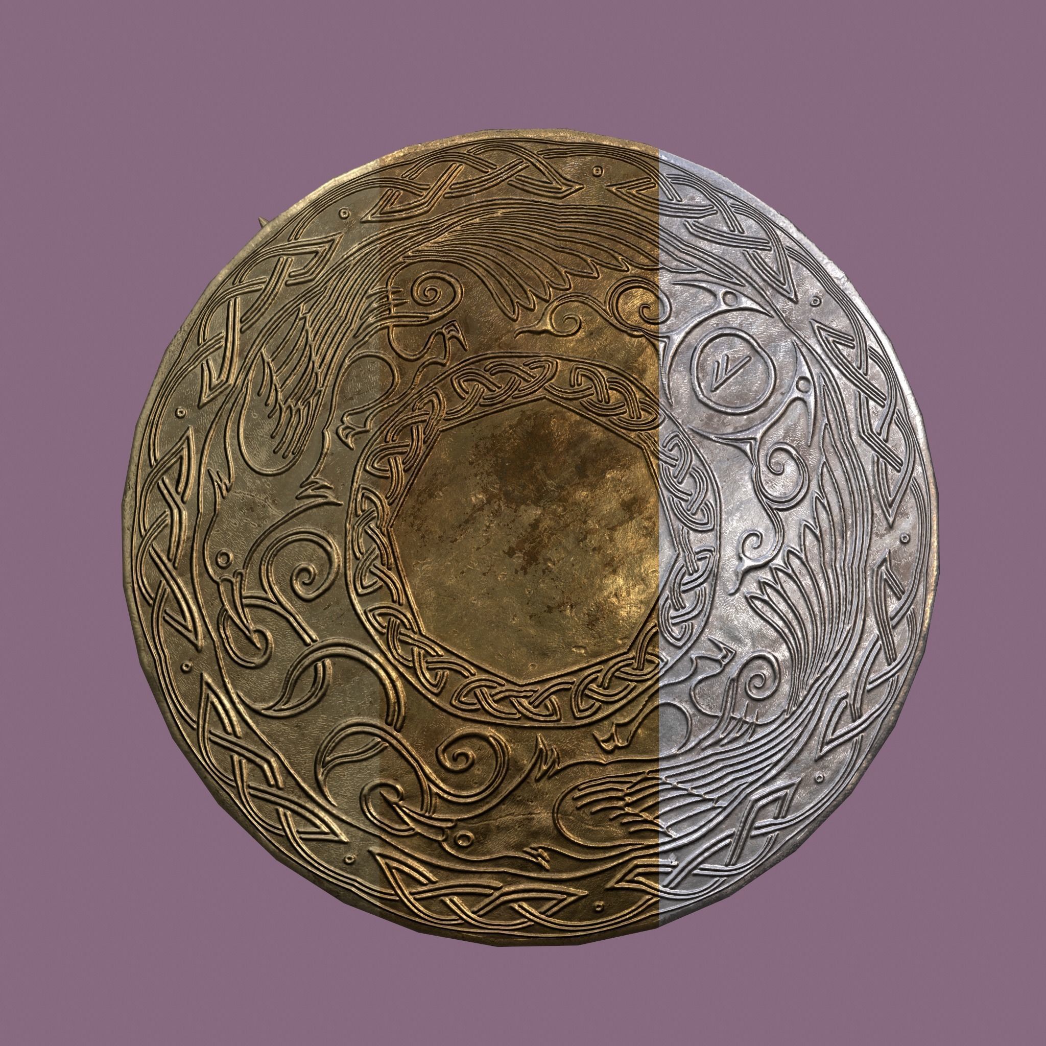 Medieval Lapel Pin Design Three 3D model_28