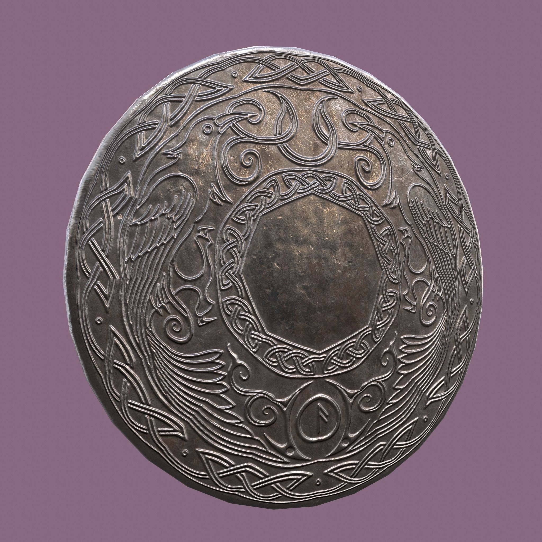 Medieval Lapel Pin Design Three 3D model_20