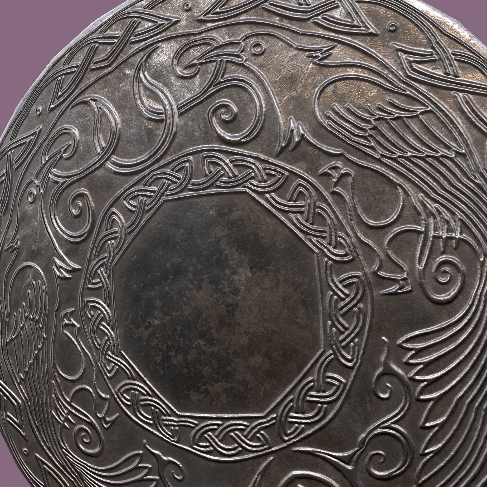 Medieval Lapel Pin Design Three 3D model_17