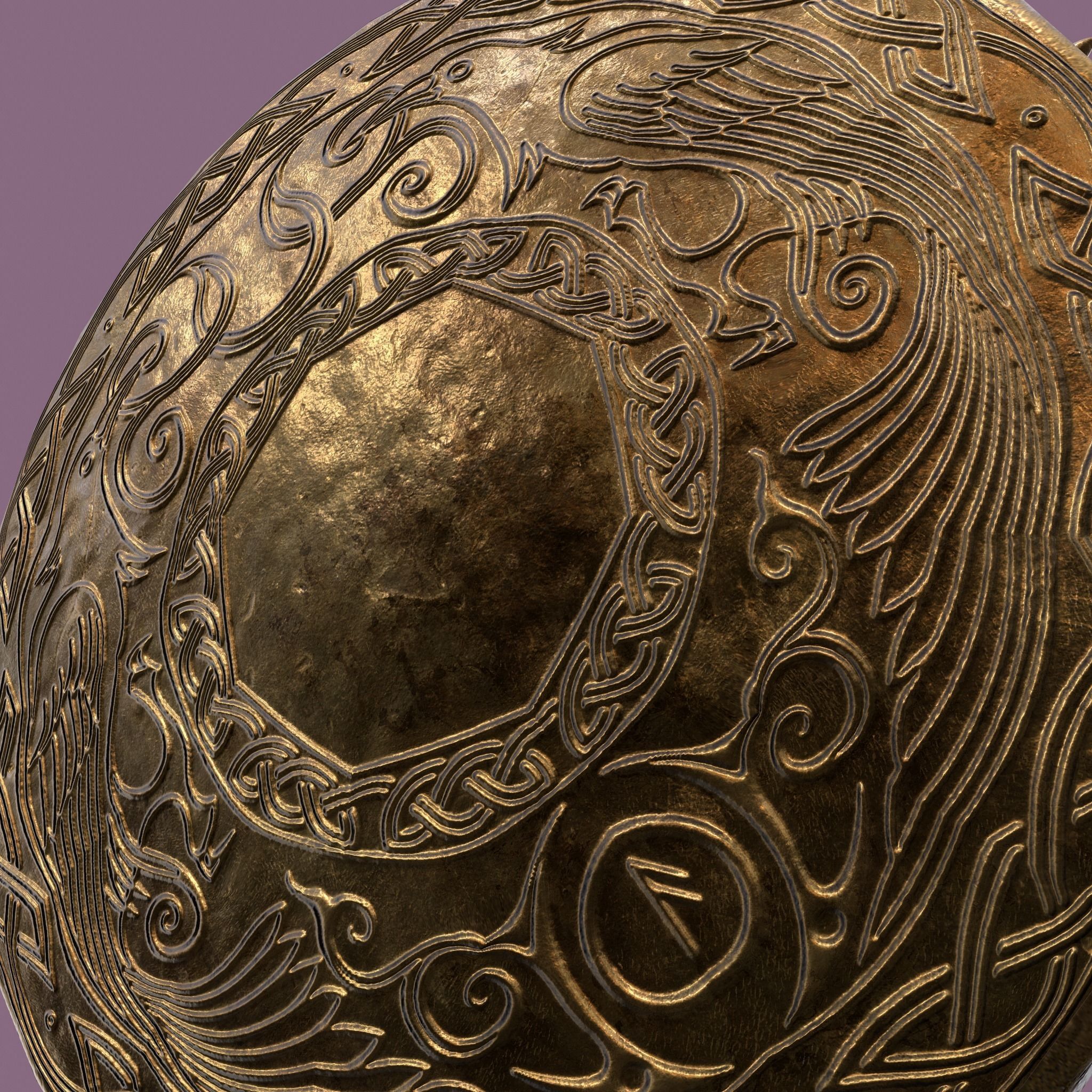 Medieval Lapel Pin Design Three 3D model_15