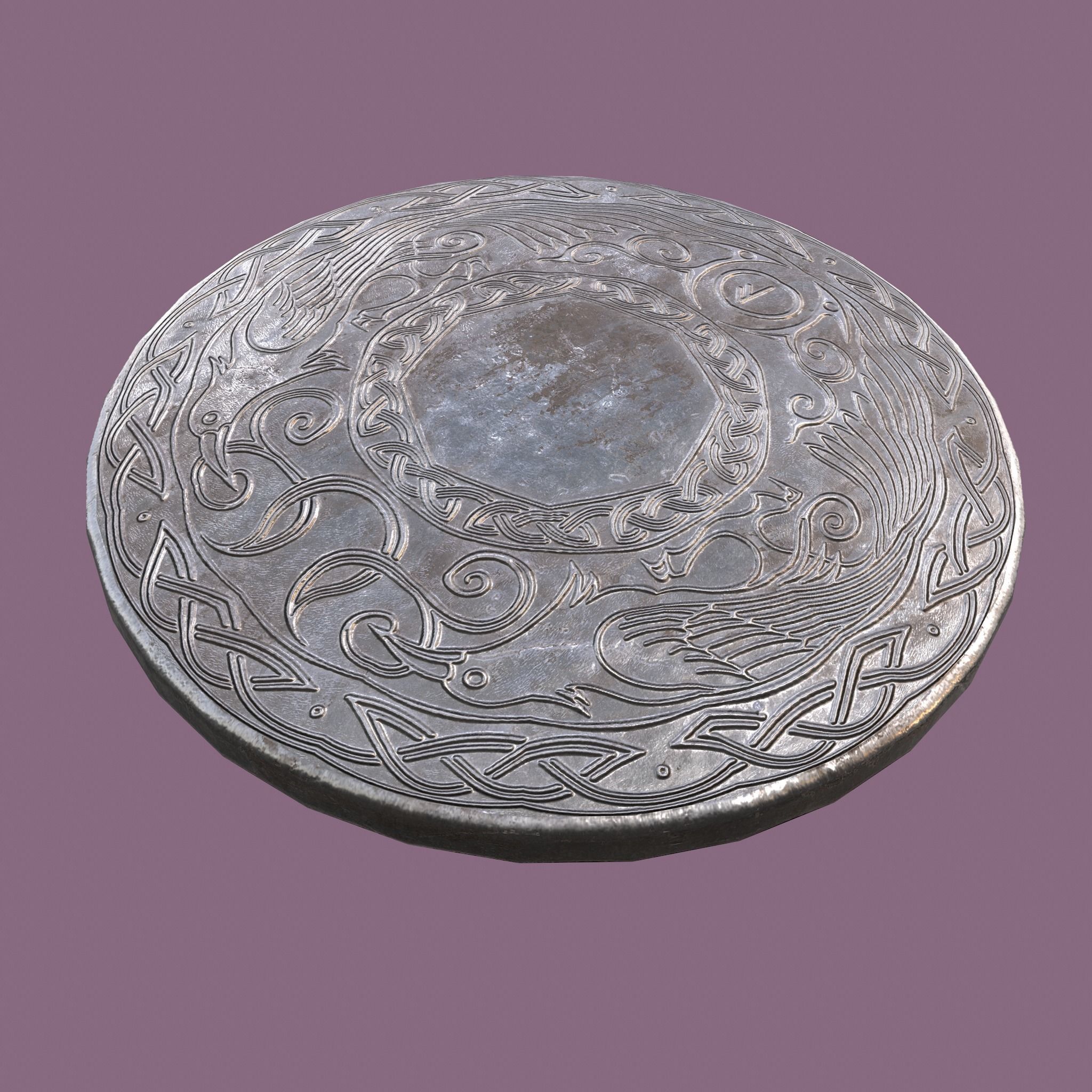 Medieval Lapel Pin Design Three 3D model_10