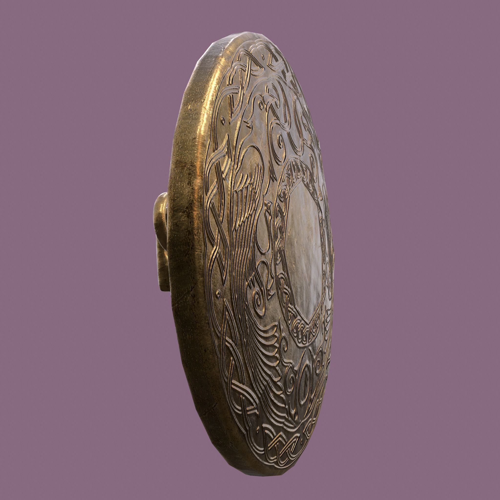 Medieval Lapel Pin Design Three 3D model_22