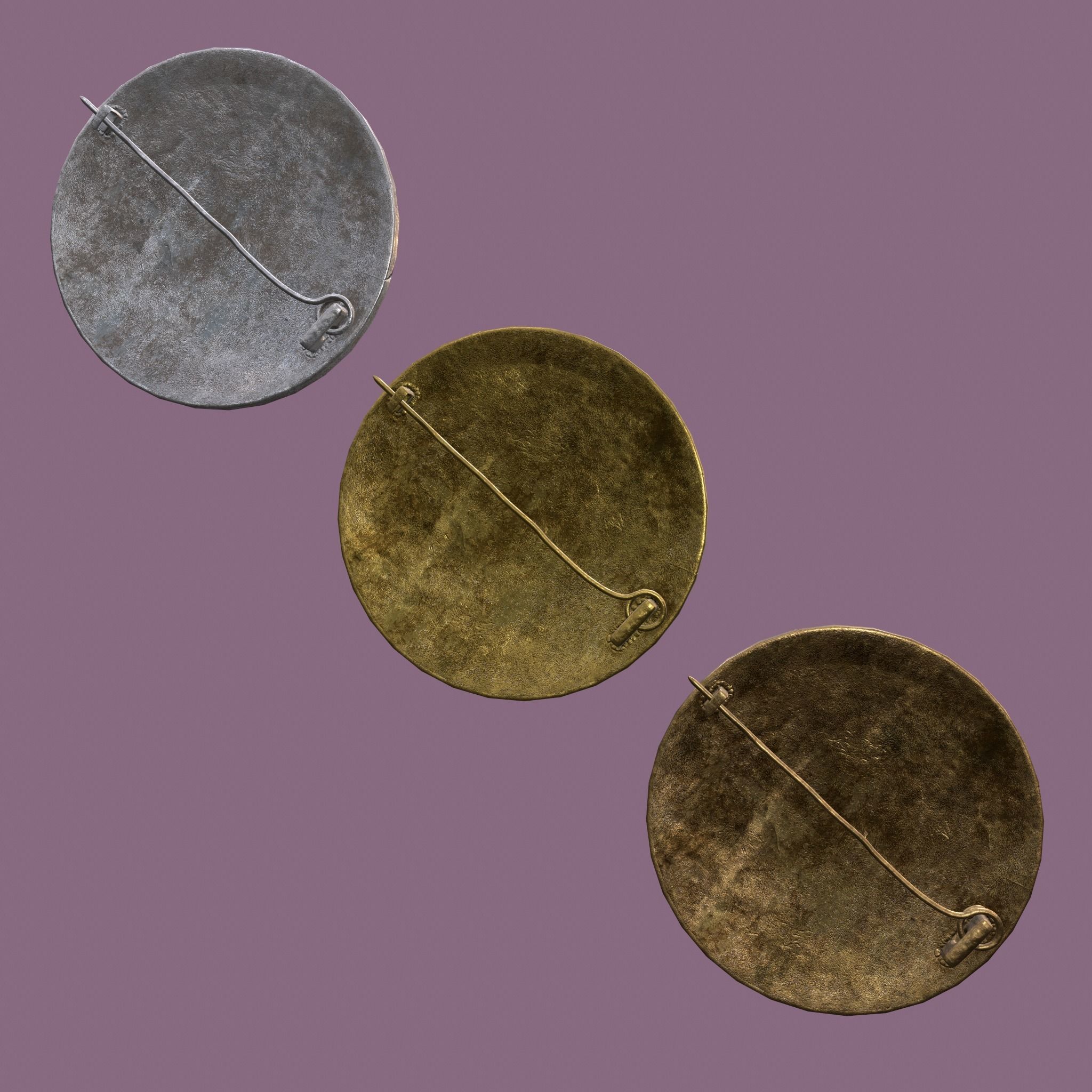 Medieval Lapel Pin Design One and Two 3D Model Collection_6