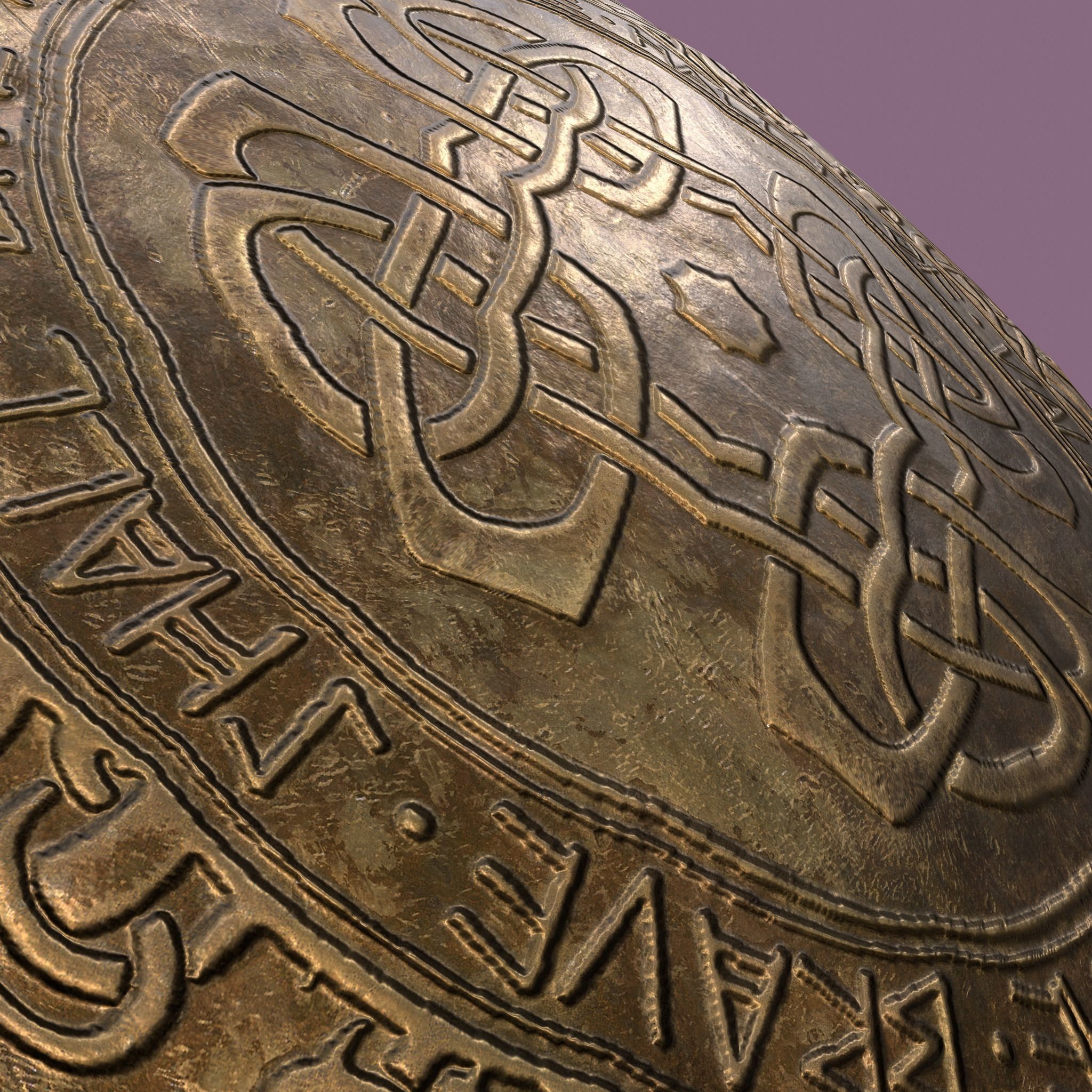 Medieval Lapel Pin Design One Two and Three 3D Model Collection_24