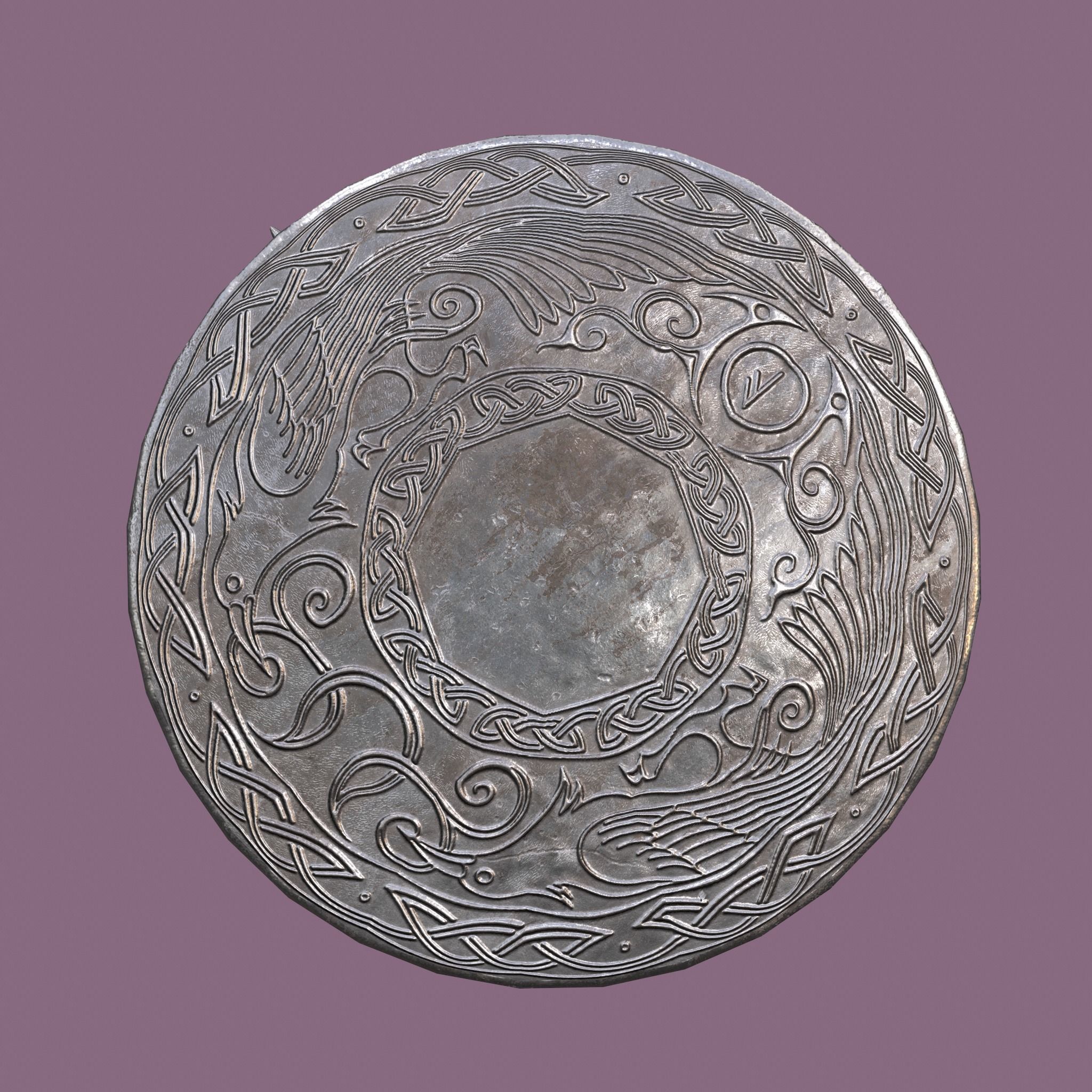 Medieval Lapel Pin Design One Two and Three 3D Model Collection_36