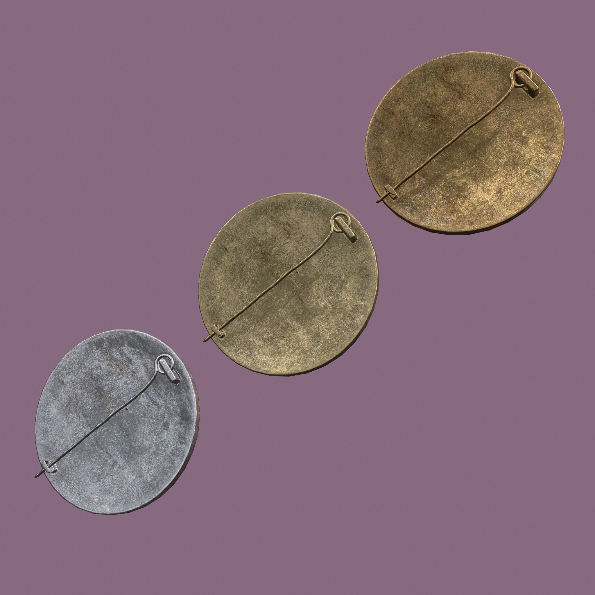 Medieval Lapel Pin Design Two and Three 3D Model Collection_23