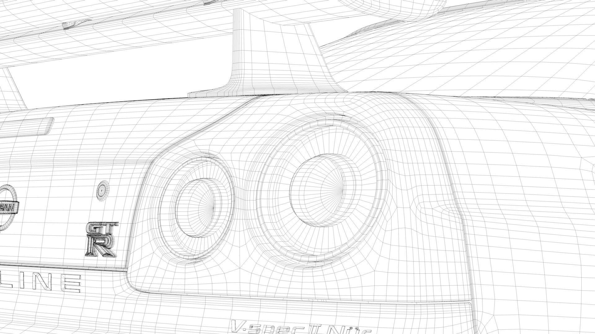 Nissan  Skyline GT-R R34   V-Spec 2 Nur 3D model_16