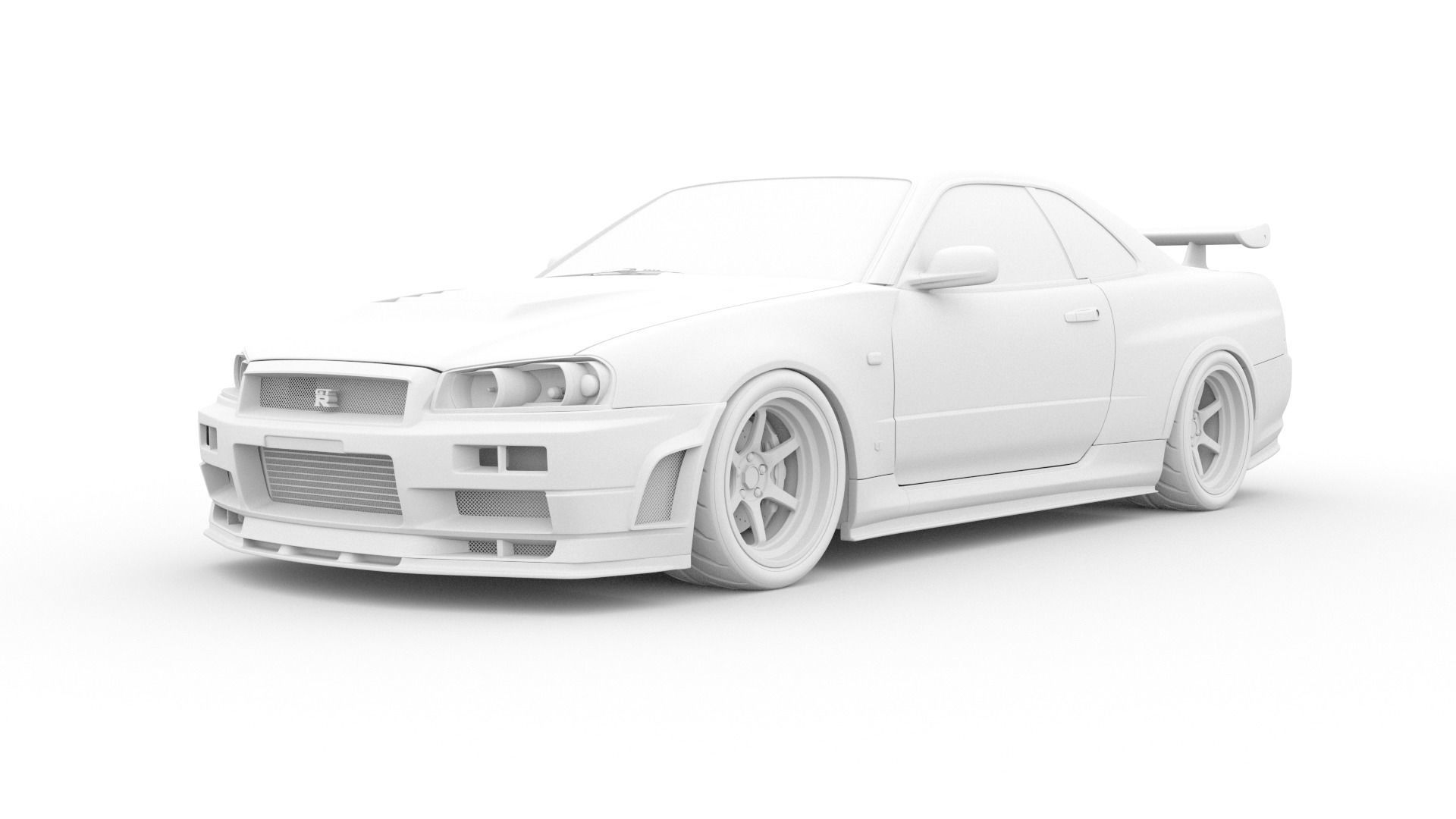 Nissan  Skyline GT-R R34   V-Spec 2 Nur 3D model_8