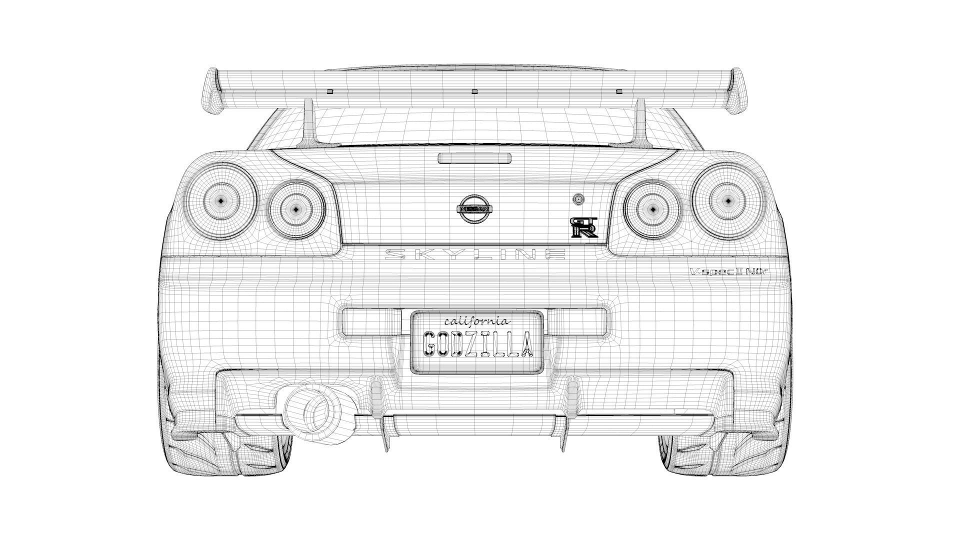Nissan  Skyline GT-R R34   V-Spec 2 Nur 3D model_17