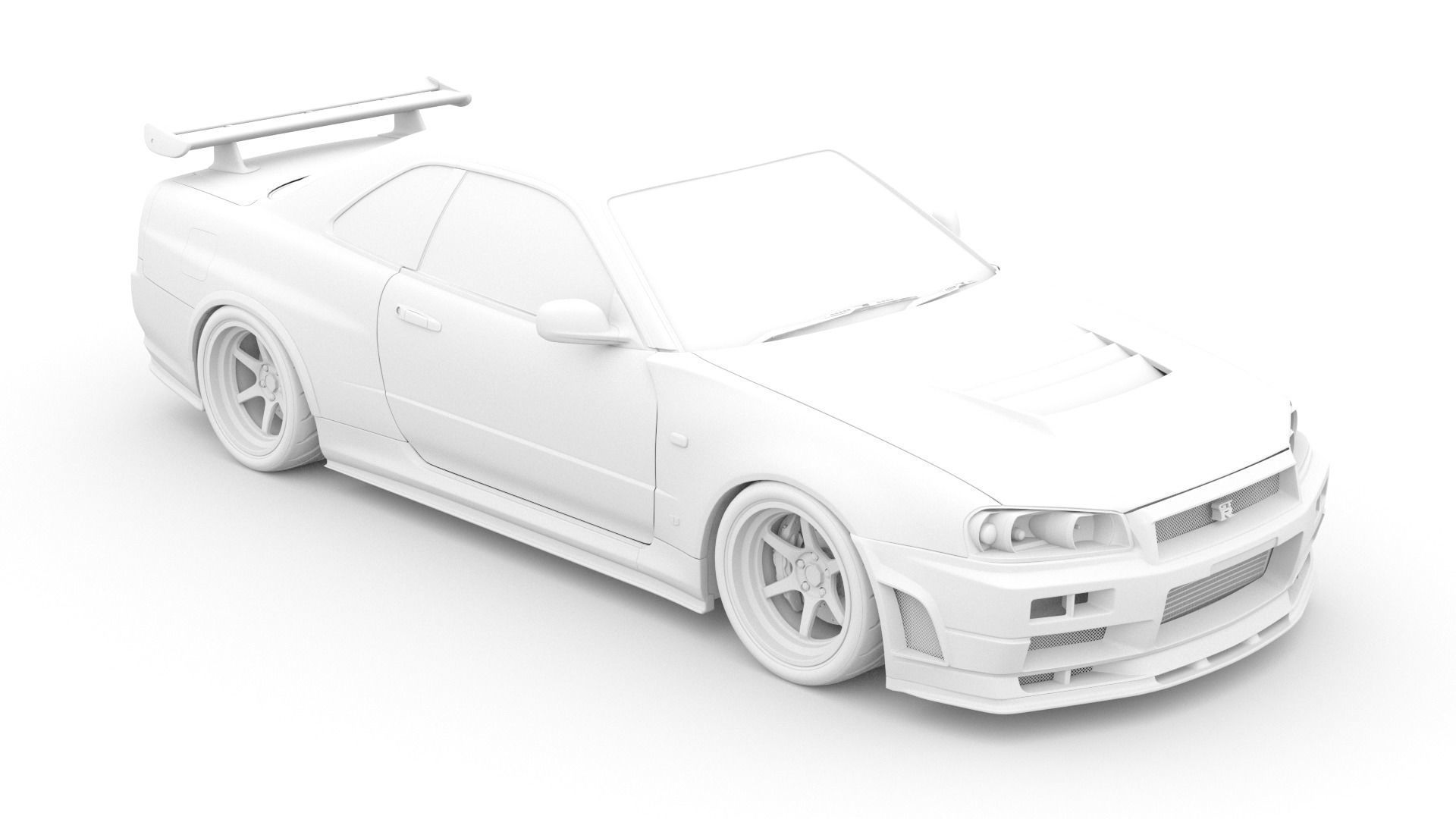 Nissan  Skyline GT-R R34   V-Spec 2 Nur 3D model_7