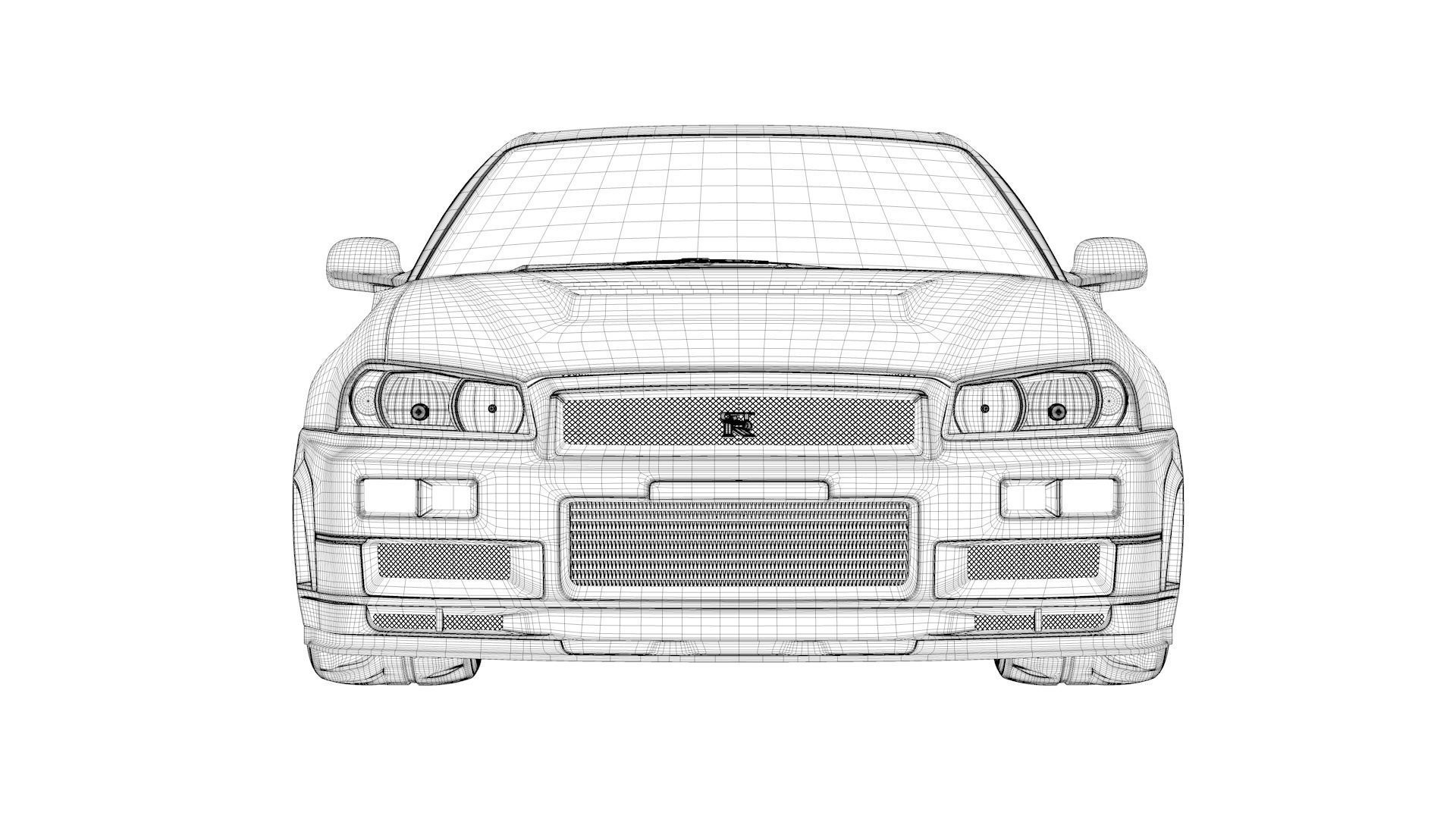 Nissan  Skyline GT-R R34   V-Spec 2 Nur 3D model_18