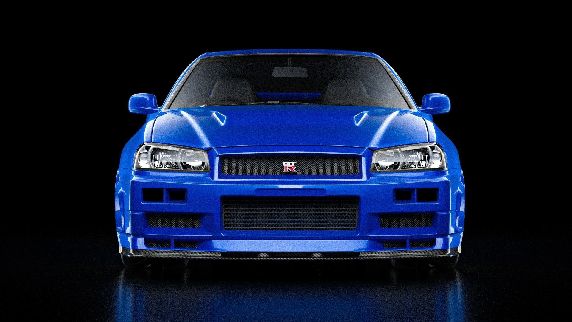 Nissan  Skyline GT-R R34   V-Spec 2 Nur 3D model_4