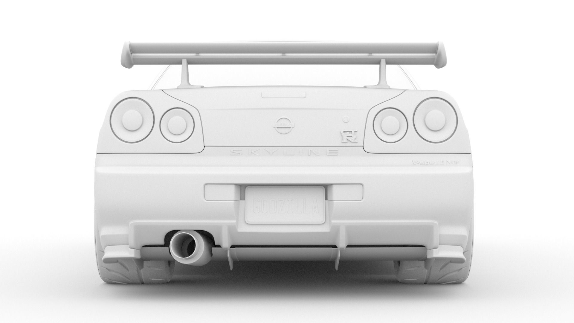 Nissan  Skyline GT-R R34   V-Spec 2 Nur 3D model_11