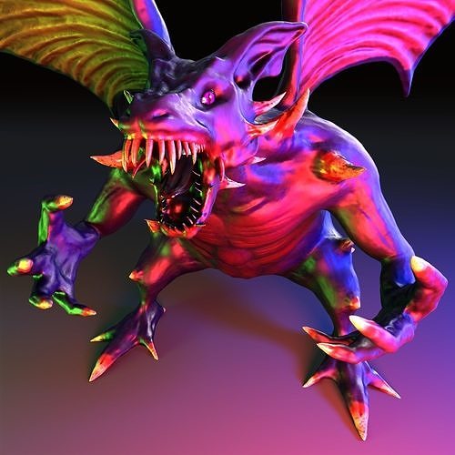 Demon Dragon Low-poly 3D model