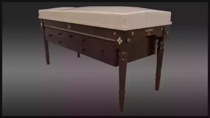 Plague Doctor Examination Table 3D model