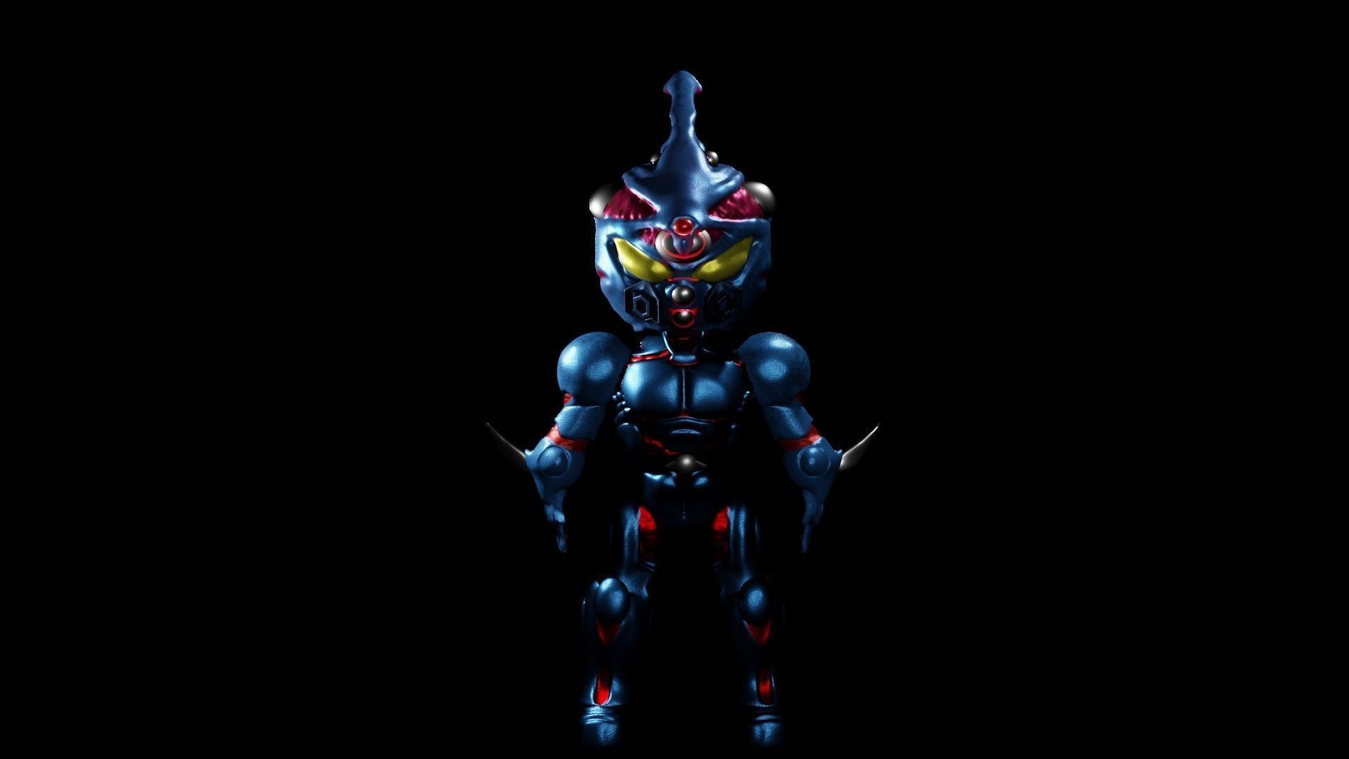guyver mini Low-poly 3D model_1