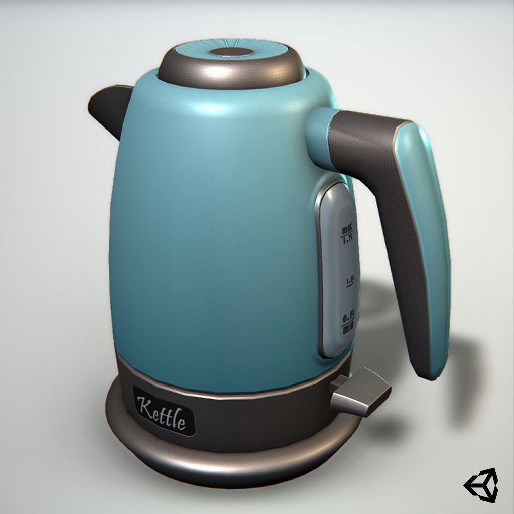 Electric Kettle Low-poly 3D model_28