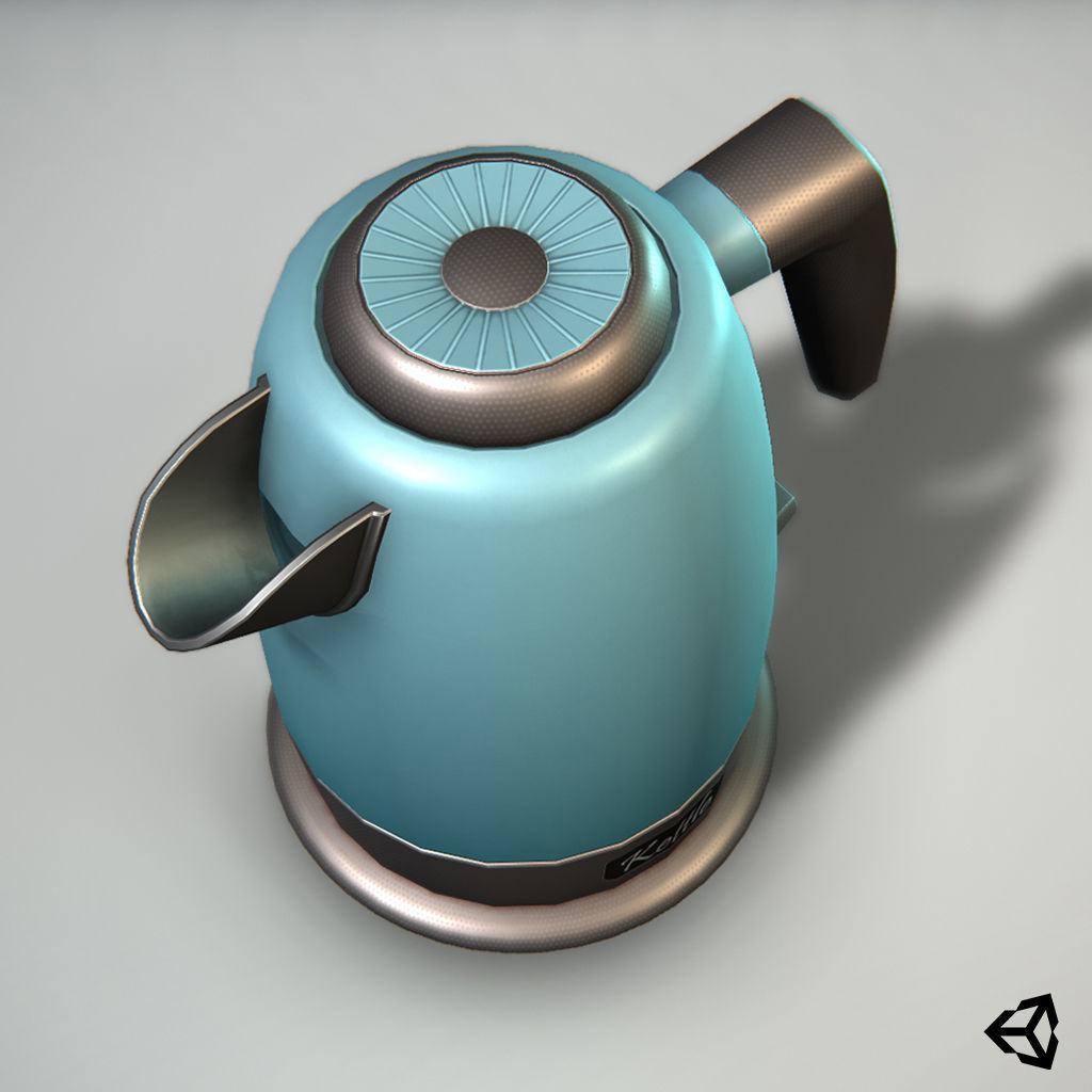 Electric Kettle Low-poly 3D model_26