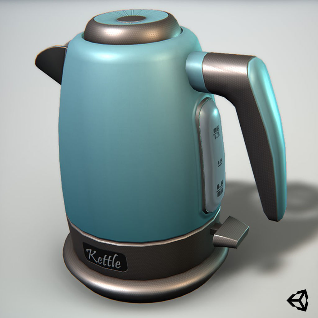 Electric Kettle Low-poly 3D model_25