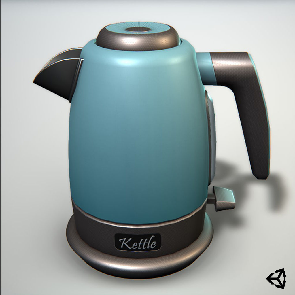 Electric Kettle Low-poly 3D model_27