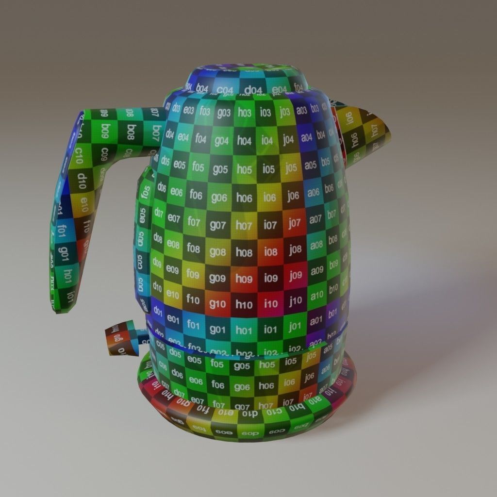 Electric Kettle Low-poly 3D model_12