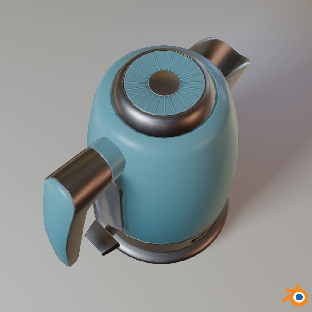 Electric Kettle Low-poly 3D model_5